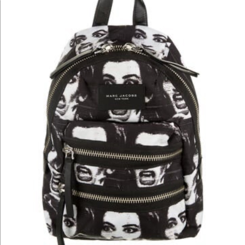 Black Printed Marc Jacobs Backpack